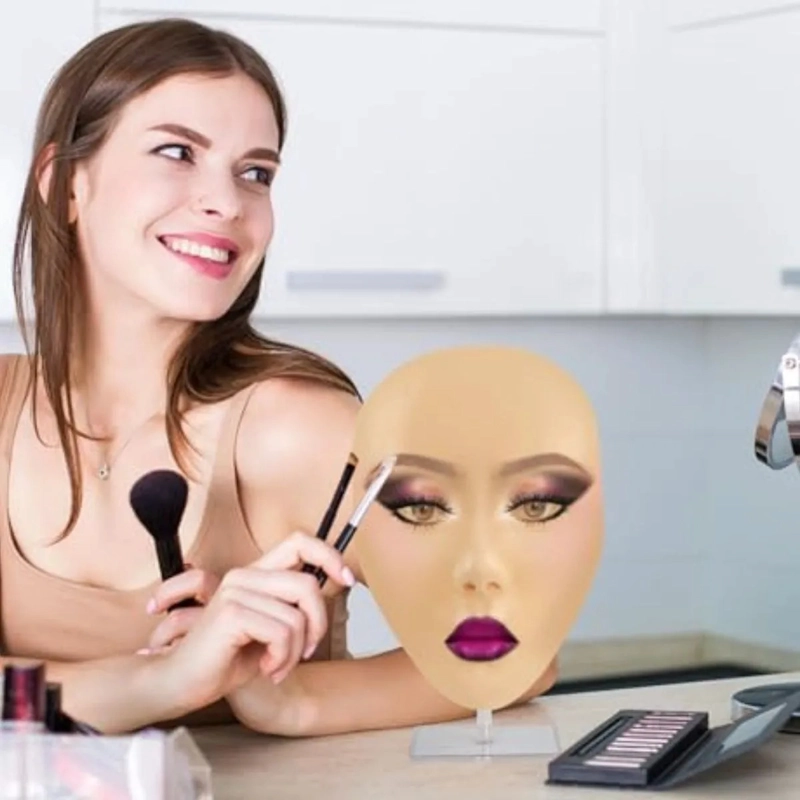 SET DE PRACTICA DE MAQUILLAJE ROSTRO GRANDE DE SILICONA LAU - 9