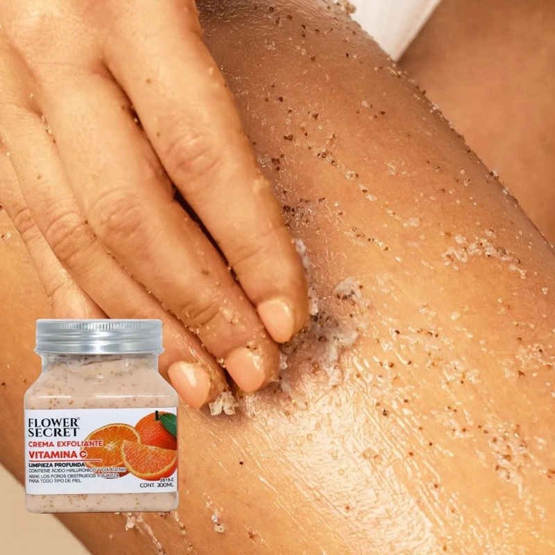 SET 3 CREMAS EXFOLIANTES CORPORAL VITAMINA C FRESAS LAU - 4