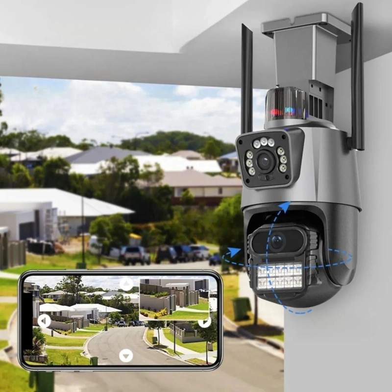 CAMARA SEGURIDAD WIFI DOBLE LENTE PTZ EXTERIOR ICSEE ALJ - 7