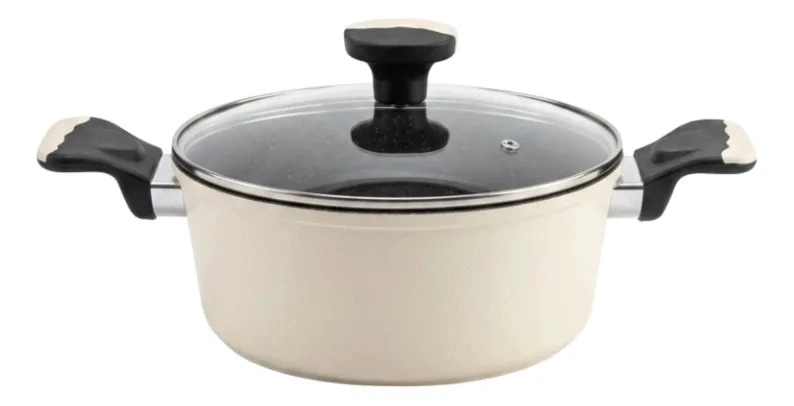 OLLA COCCION EFICIENTE TAPA CRISTAL ASAS ERGONOMICAS ALJ - 1
