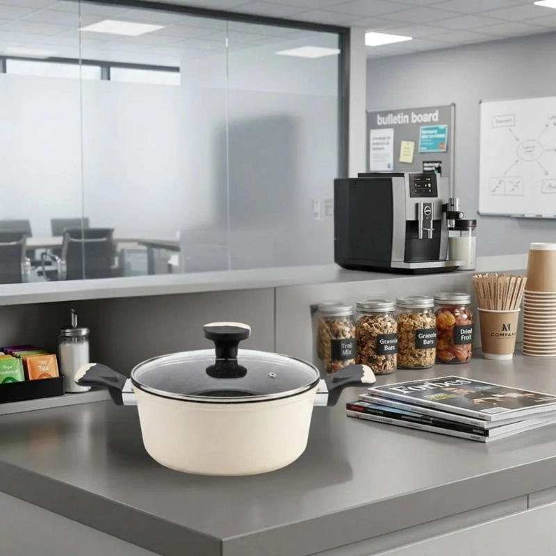OLLA COCCION EFICIENTE TAPA CRISTAL ASAS ERGONOMICAS ALJ - 10