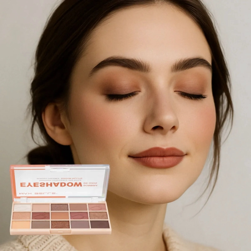PALETA SOMBRAS OJOS 15 TONOS PIGMENTACION PROFESIONAL ALJ - 7