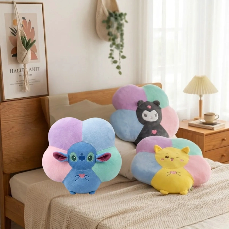 COJIN DECORATIVO INFANTIL FORMA FLOR PELUCHE ULTRA SUAVE ALJ - 10