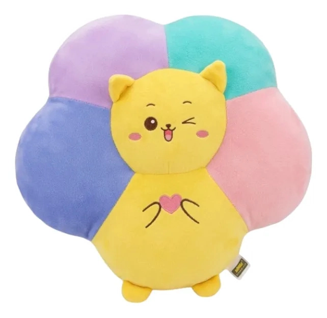 COJIN DECORATIVO INFANTIL FORMA FLOR PELUCHE ULTRA SUAVE ALJ - 2