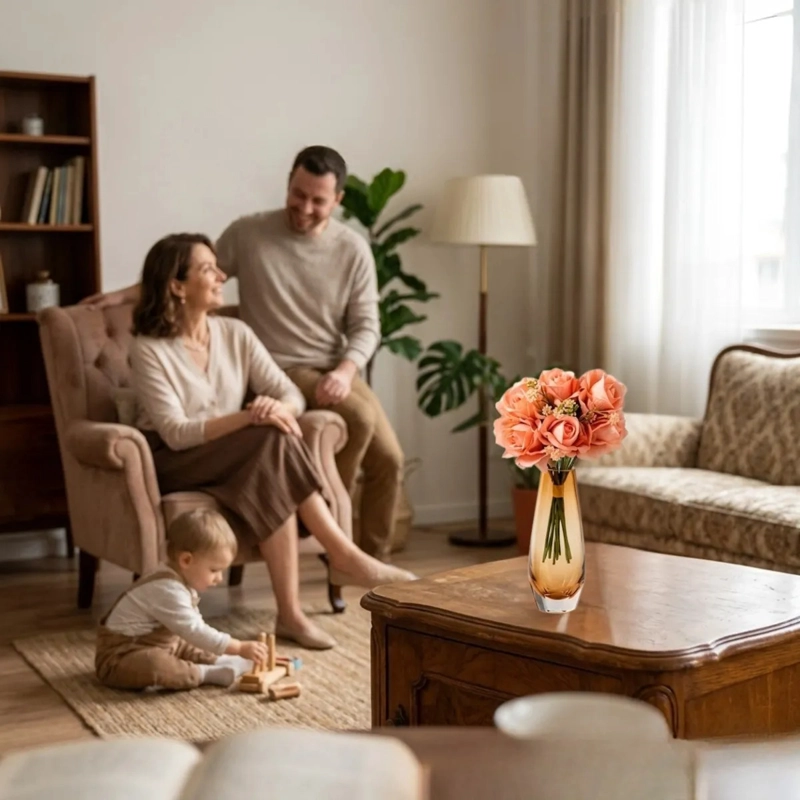 SET 3 RAMOS ROSAS ARTIFICIALES DECORATIVAS PREMIUM ALJ - 6