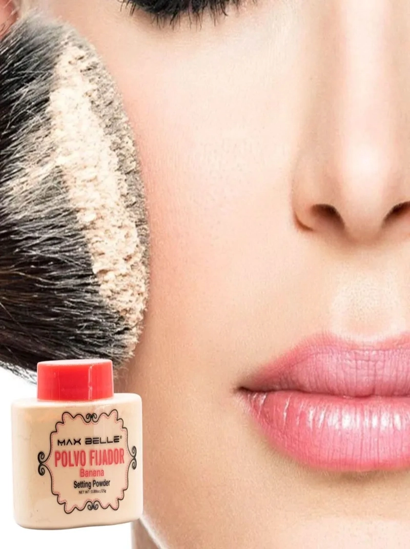 PACK 2 POLVOS FIJADOR BANANA TRASLUCIDO SELLA MAQUILLAJE LAU - 10