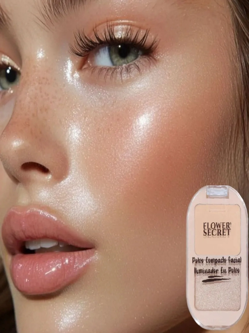PACK 24 POLVOS COMPACTO FACIAL  + ILUMINADOR MAQUILLAJE LAU - 3