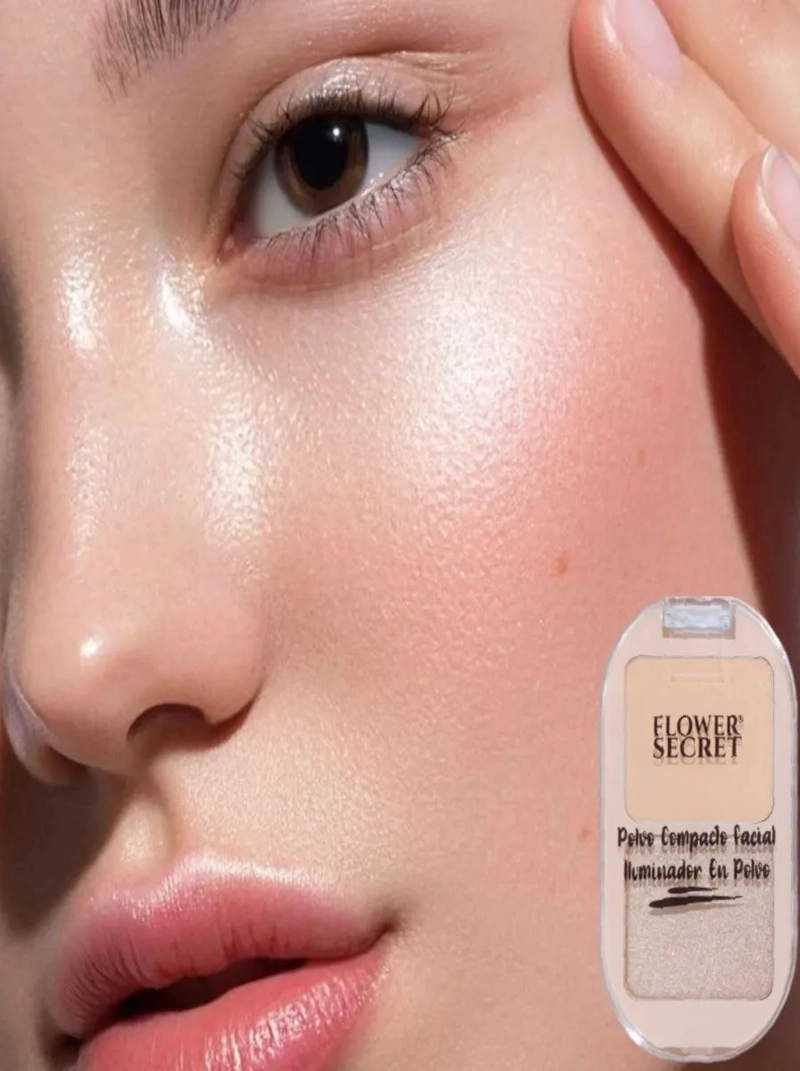 PACK 24 POLVOS COMPACTO FACIAL  + ILUMINADOR MAQUILLAJE LAU - 6