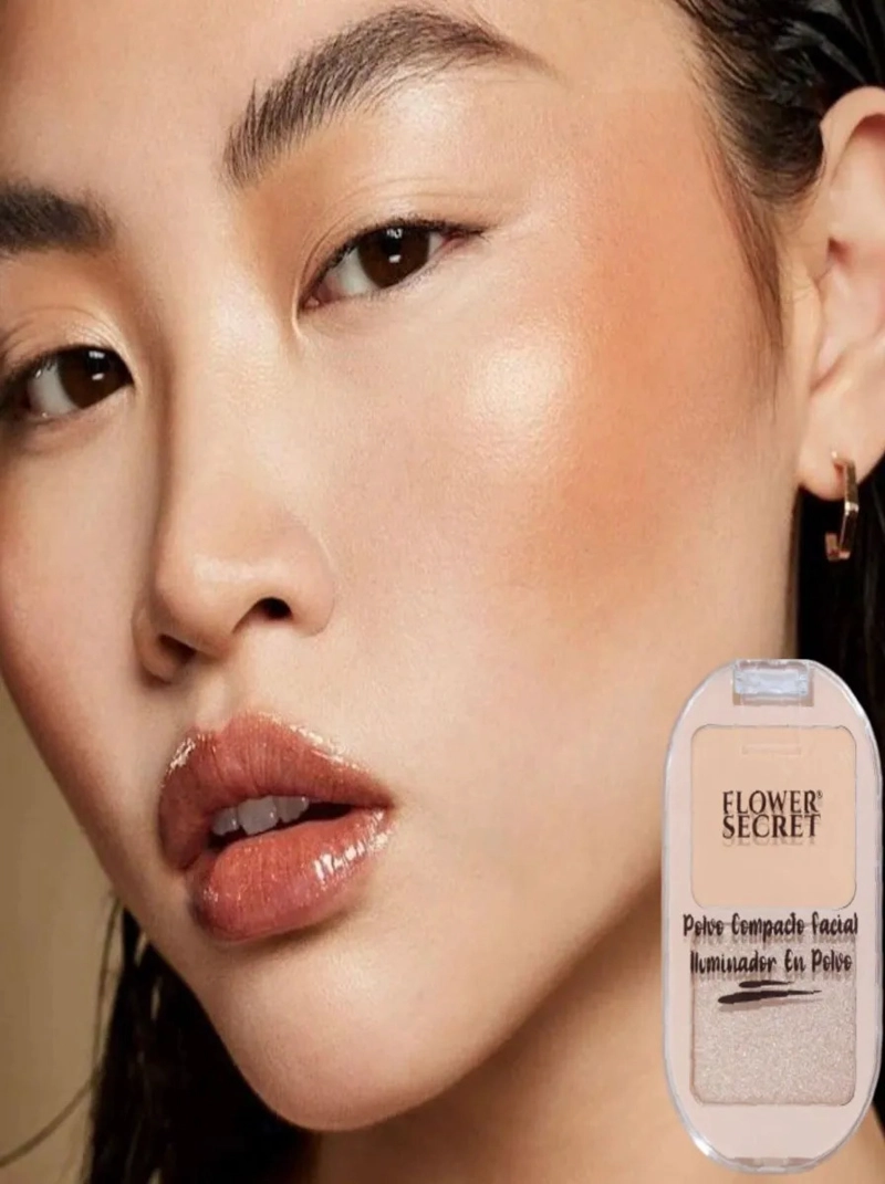 PACK 24 POLVOS COMPACTO FACIAL  + ILUMINADOR MAQUILLAJE LAU - 9