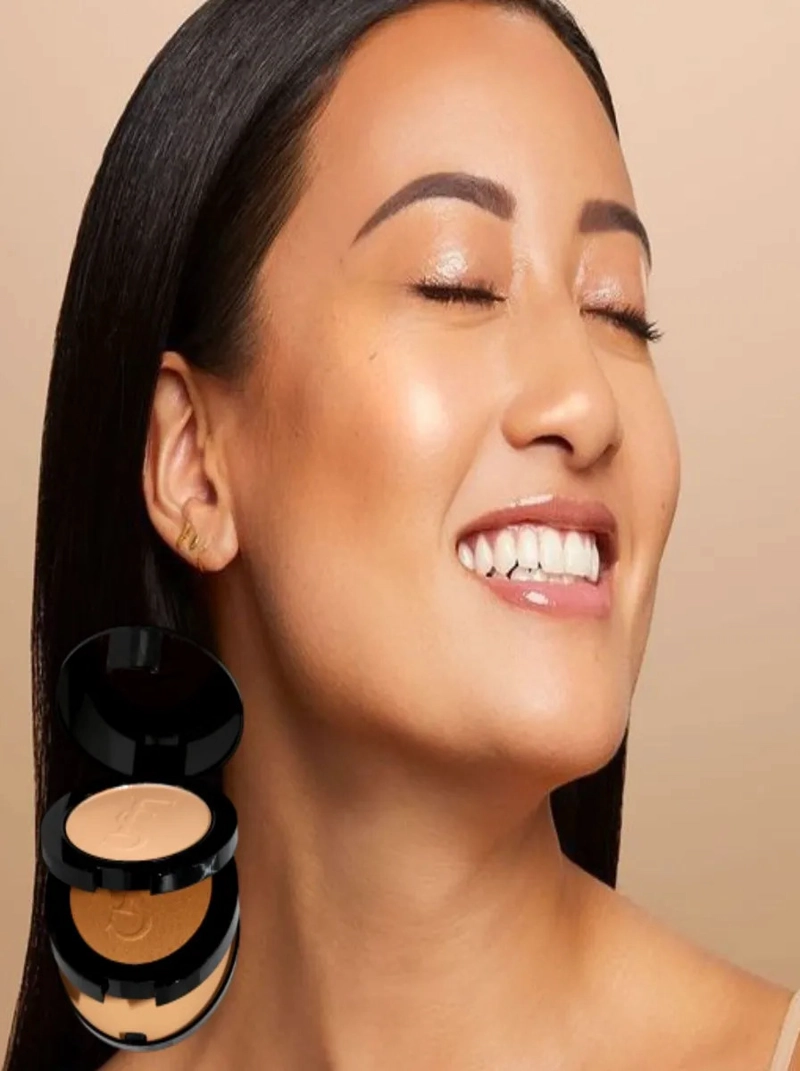 PACK 2 POLVOS COMPACTO BASE E ILUMINADOR 3EN1 MAQUILLAJE LAU - 4