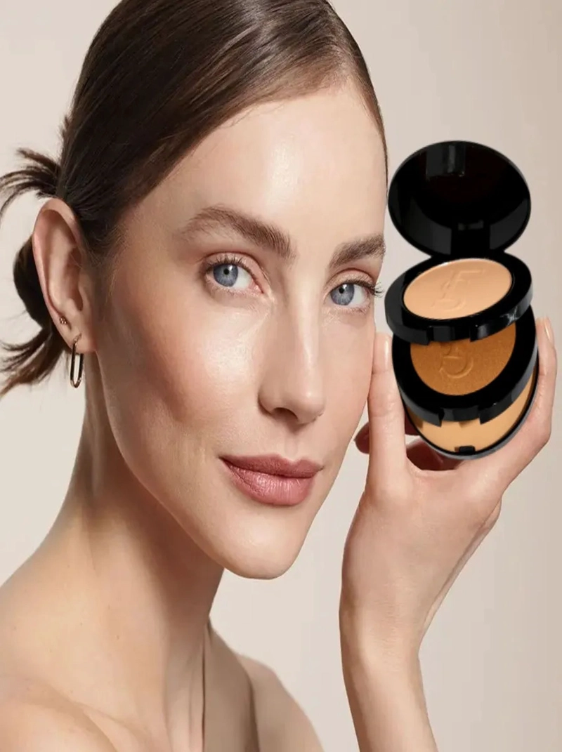 PACK 2 POLVOS COMPACTO BASE E ILUMINADOR 3EN1 MAQUILLAJE LAU - 6
