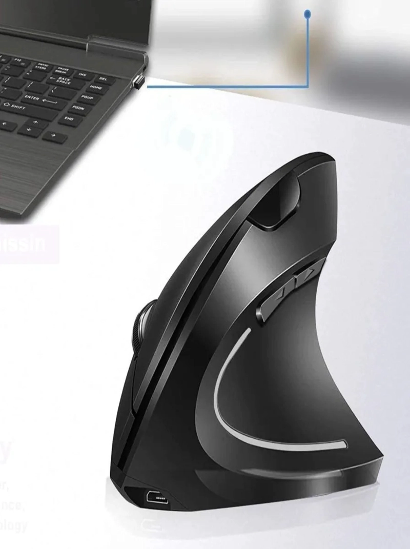 MOUSE ERGONOMICO VERTICAL INALAMBRICO PC LAPTO LAU - 7