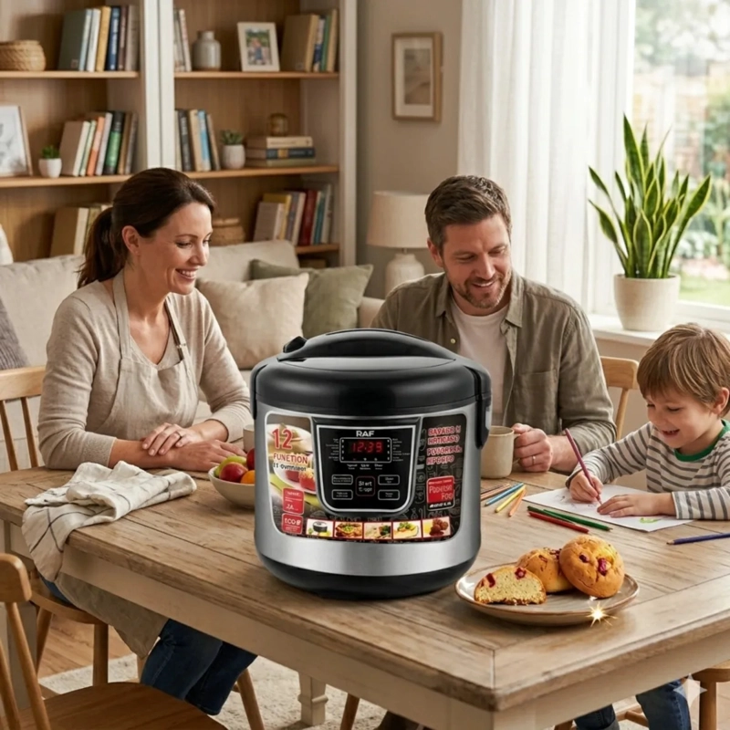 OLLA INTELIGENTE MULTIFUNCIONAL COCINA PANTALLA LED ALJ - 4