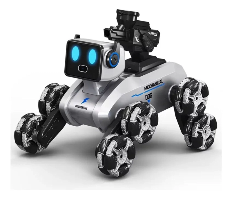 ROBOT PERRO RADIO CONTROL 8 RUEDAS SENSORES GESTOS MV - 1