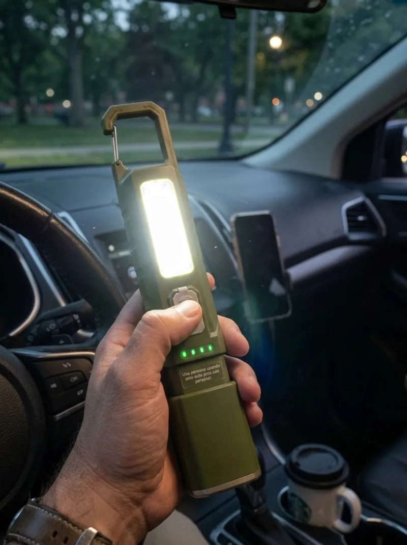 SET 2 LINTERNA LED AUTO ROMPE CRISTAL CORTA CINTURON MV - 8