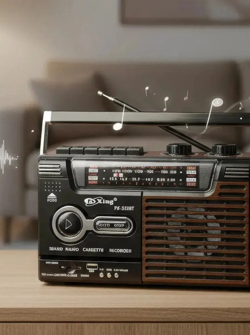 RADIO GRABADORA CASETTE PORTATIL RETRO USB SD AM/FM/SW MV - 3