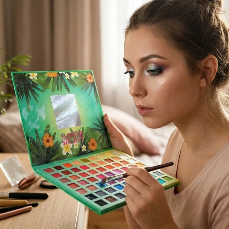 PALETA SOMBRAS 63 COLORES DISEÑO NATURALEZA ARTISTICO MV - 10