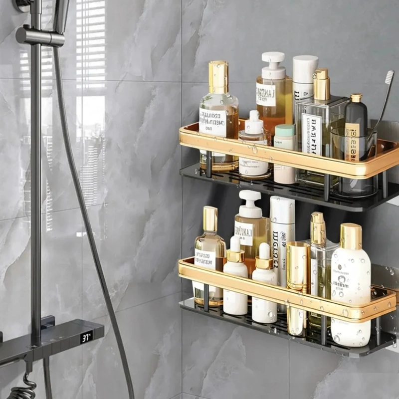 SET ESTANTE ESQUINA ORGANIZADOR DUCHA ESTE TICA ELEGANTE MV - 7