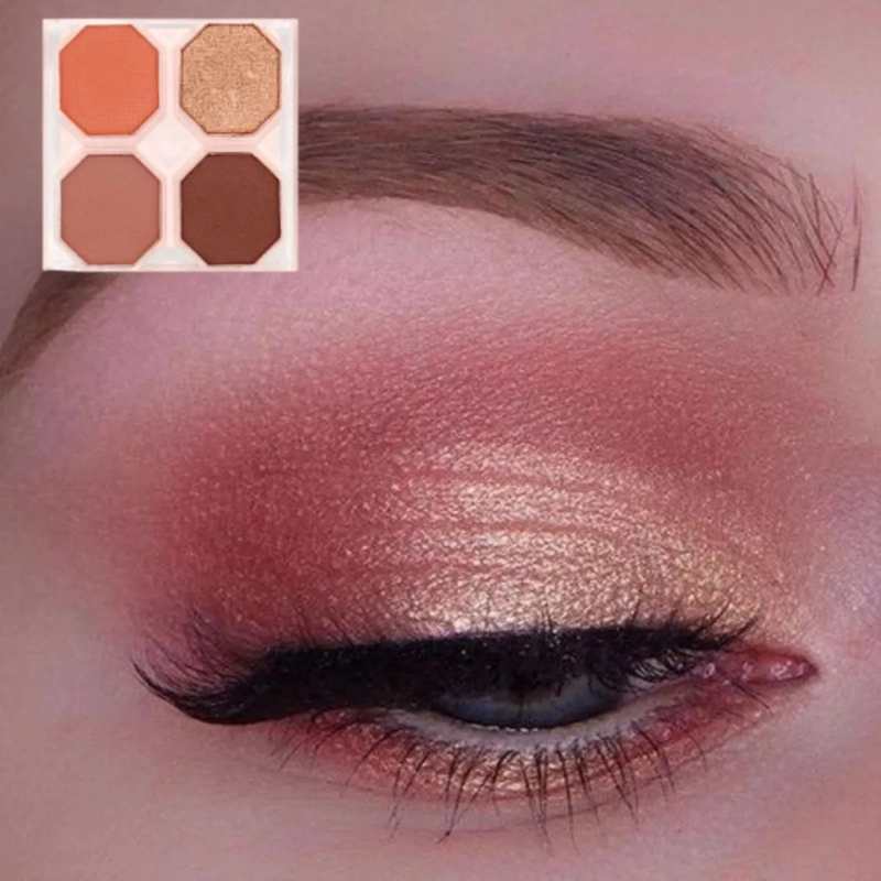 SET 2 PALETAS SOMBRAS OJOS POLVO 4 TONOS LARGA DURACION MV - 9