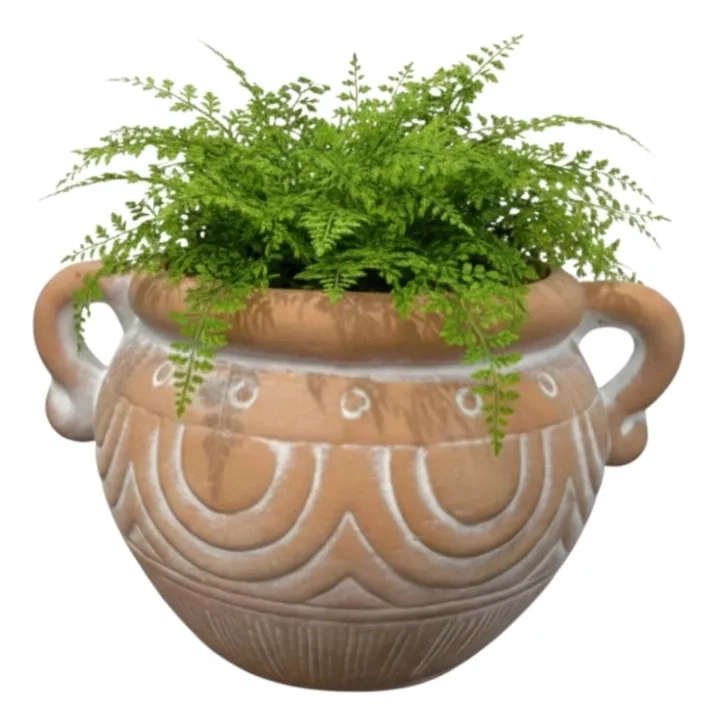 MACETA VASIJA ESTILO ANTIGUO ASAS DECORACION RUSTICA ALJ - 2