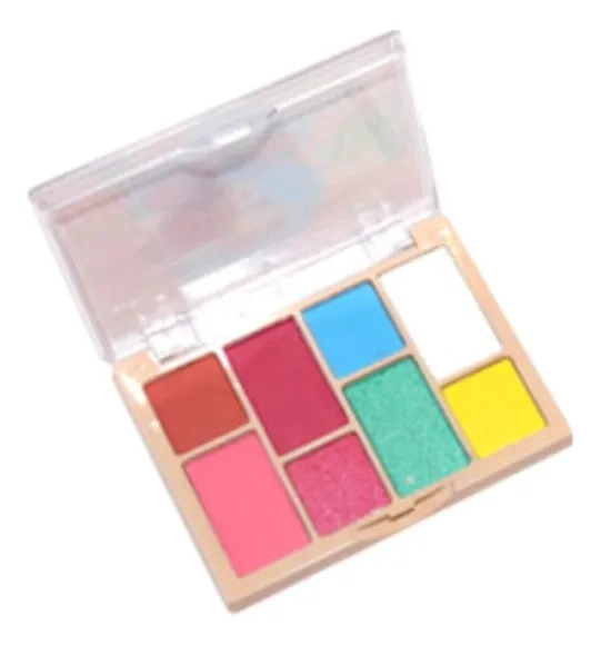 SET 2 PALETAS SOMBRAS 8 COLORES TEXTURA SEDOSA ARMONIOSA MV - 1
