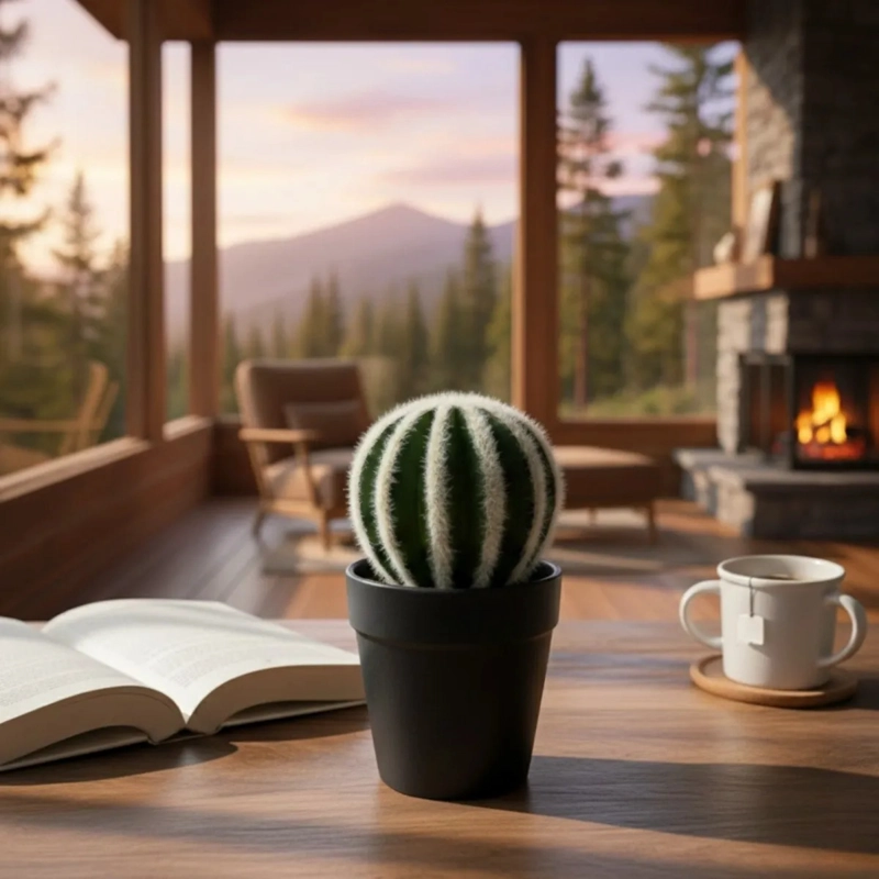 SET 2 CACTUS DECORATIVOS MINIMALISTAS PLANTA ARTIFICIAL ALJ - 5
