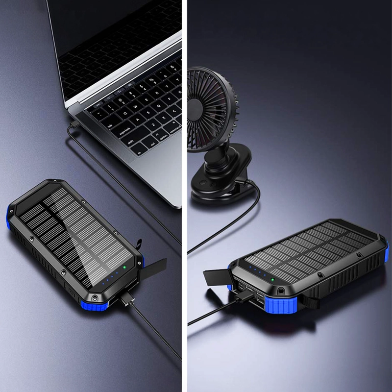 POWER BANK CON PANEL SOLAR DE CARGA PORTATIL 30000MAH - 6