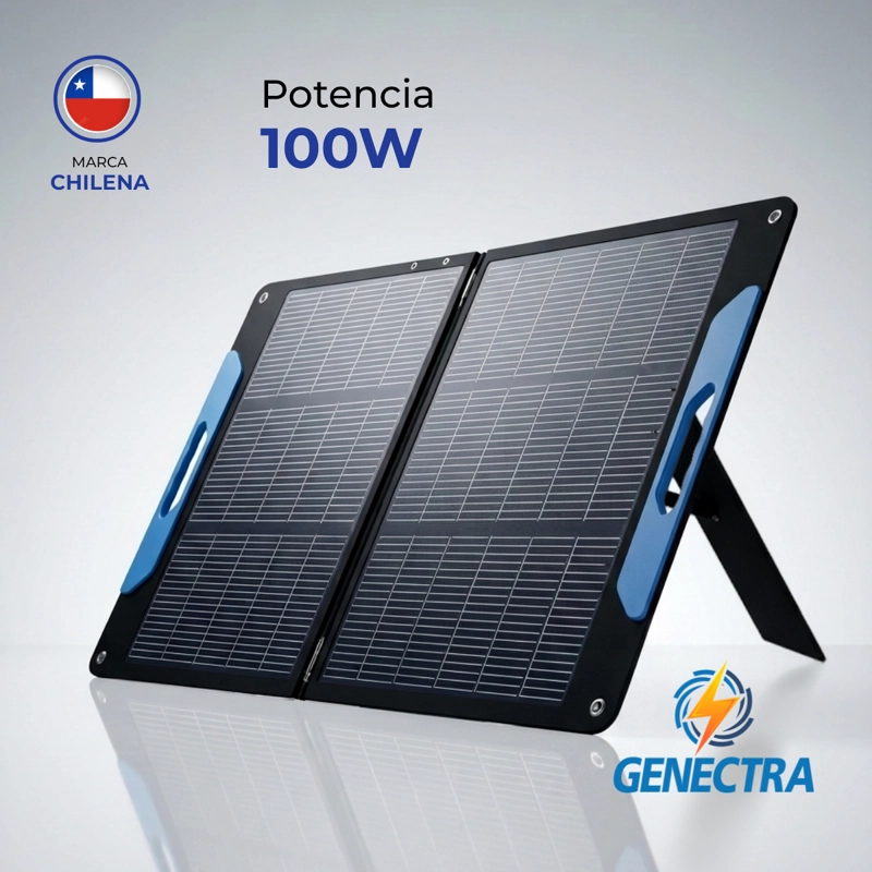 PANEL SOLAR PORTATIL PLEGABLE 100W ETFE MC4 GENECTRA - 1