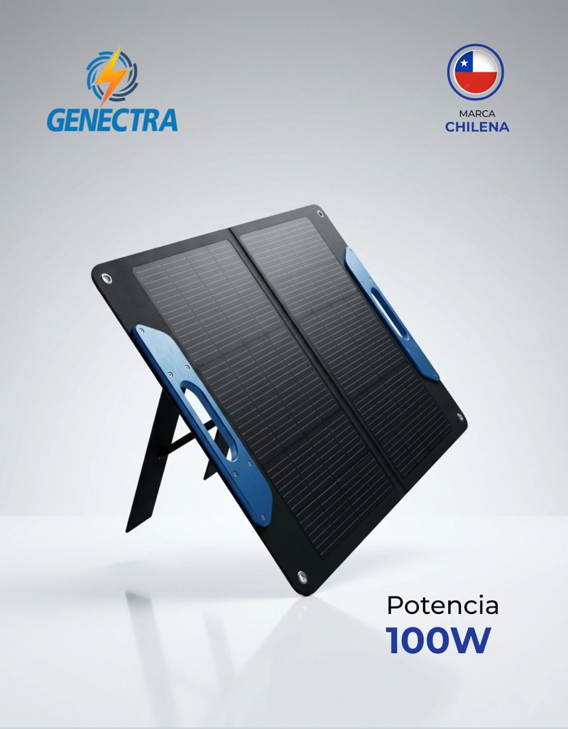PANEL SOLAR PORTATIL PLEGABLE 100W ETFE MC4 GENECTRA - 4