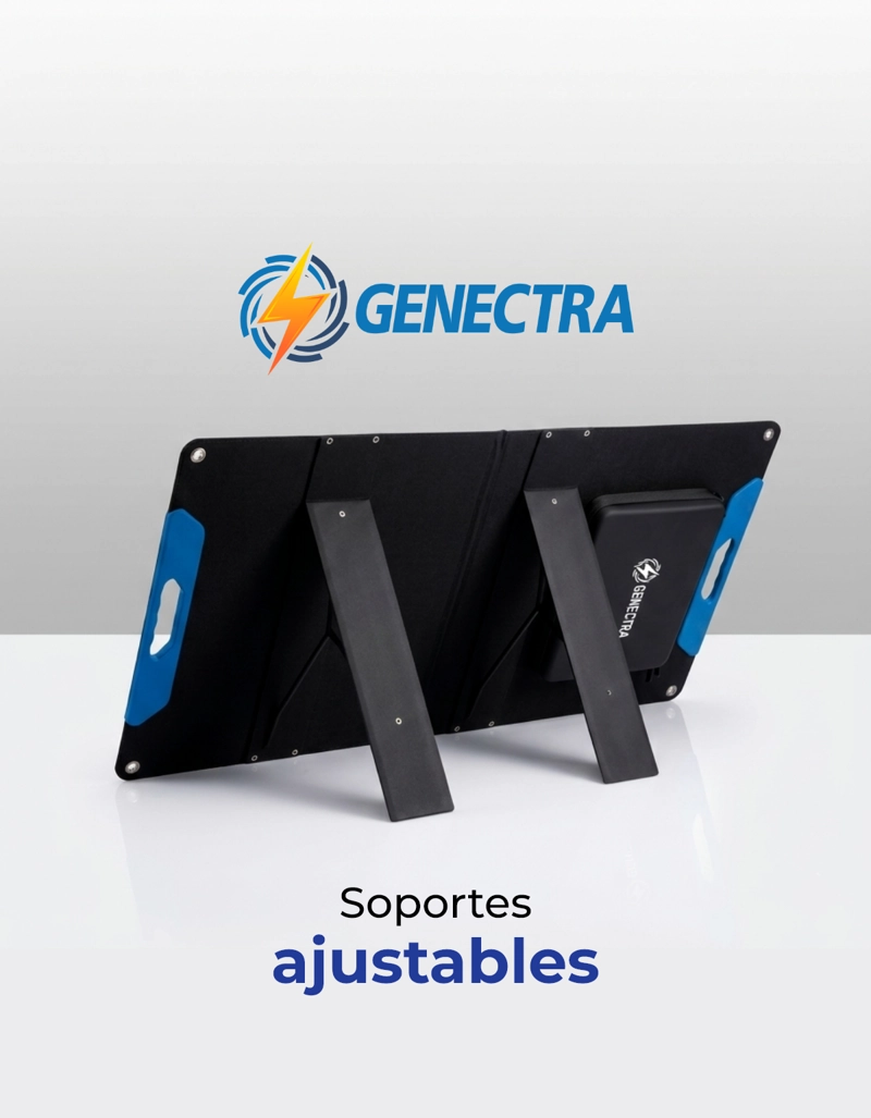 PANEL SOLAR PORTATIL PLEGABLE 100W ETFE MC4 GENECTRA - 5