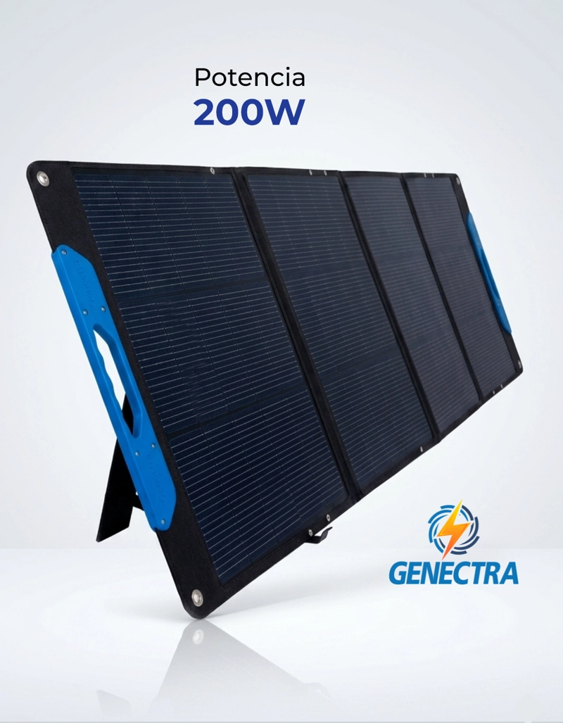 PANEL SOLAR PORTATIL PLEGABLE 200W ETFE MC4 GENECTRA - 4