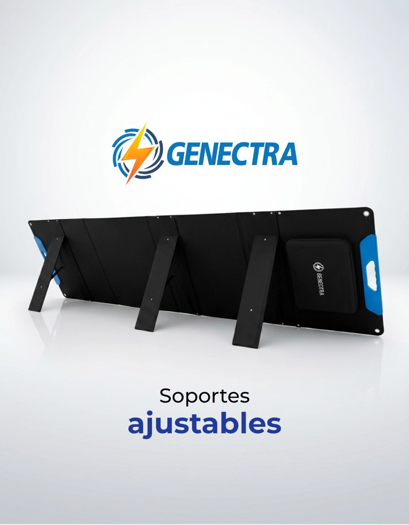 PANEL SOLAR PORTATIL PLEGABLE 200W ETFE MC4 GENECTRA - 5