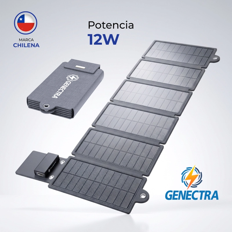 CARGADOR SOLAR GENECTRA SUNPACK PORTAIL USB 10W PLEGABLE - 1