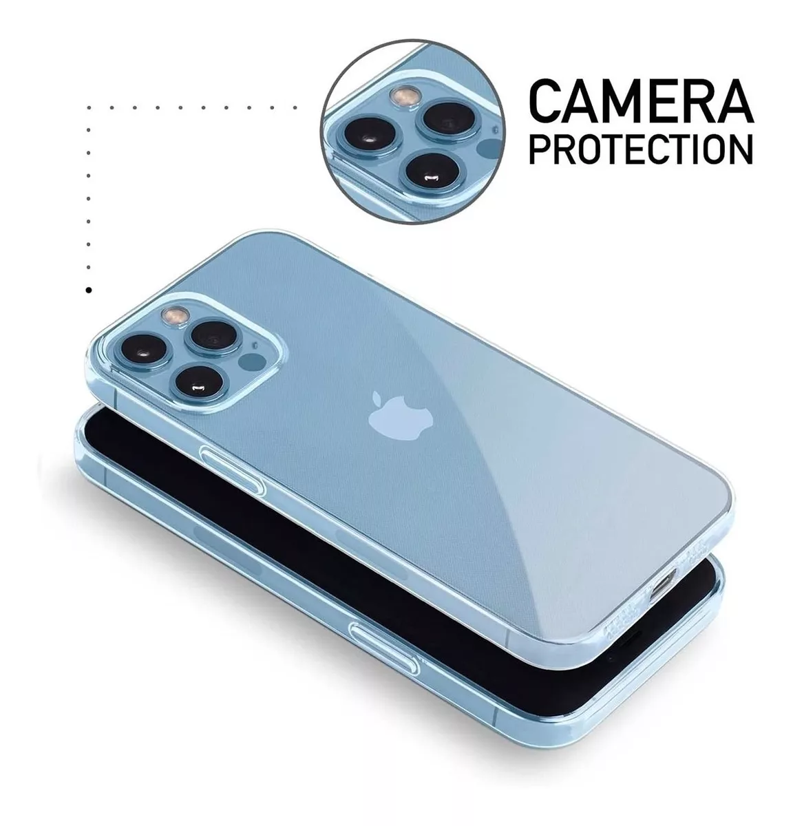 CARCASA PARA IPHONE 13 PRO RUGGED TRANSPARENTE MARCA COFOLK - 5
