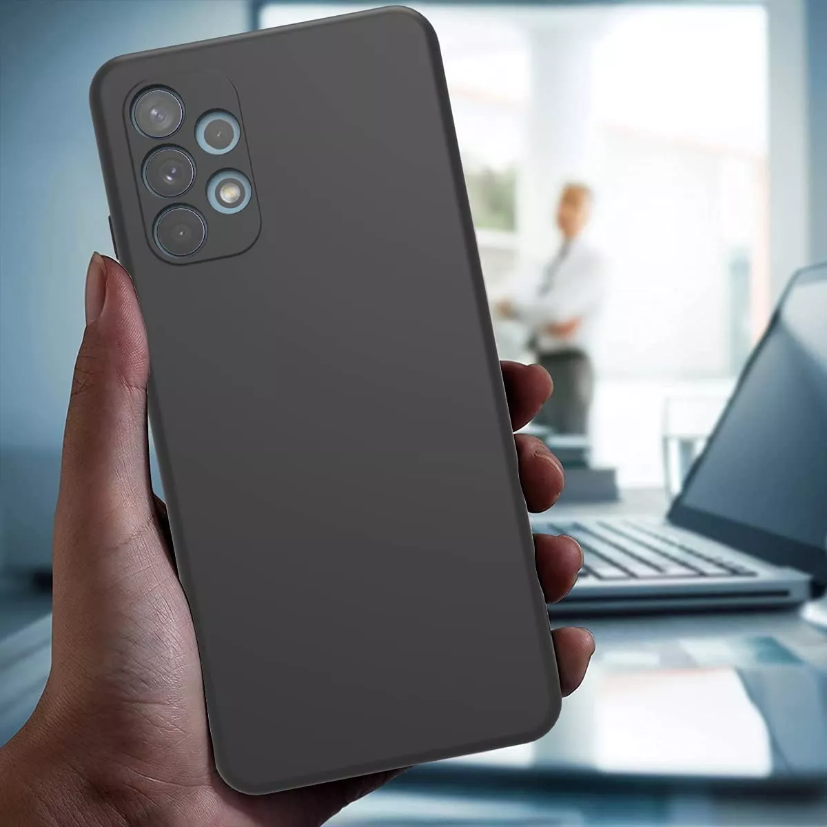CARCASA PARA SAMSUNG A32 SILICON PROTECTOR CÁMARA + HIDROGEL - 3