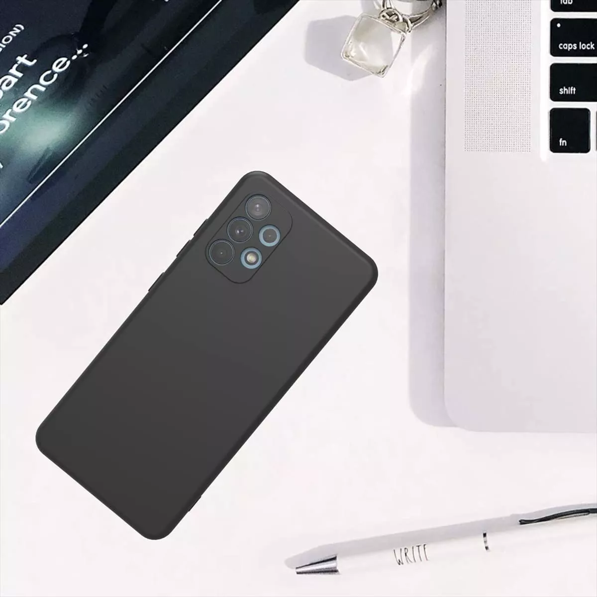 CARCASA PARA SAMSUNG GALAXY A32 SILICON CON PROTECTOR CÁMARA - 5