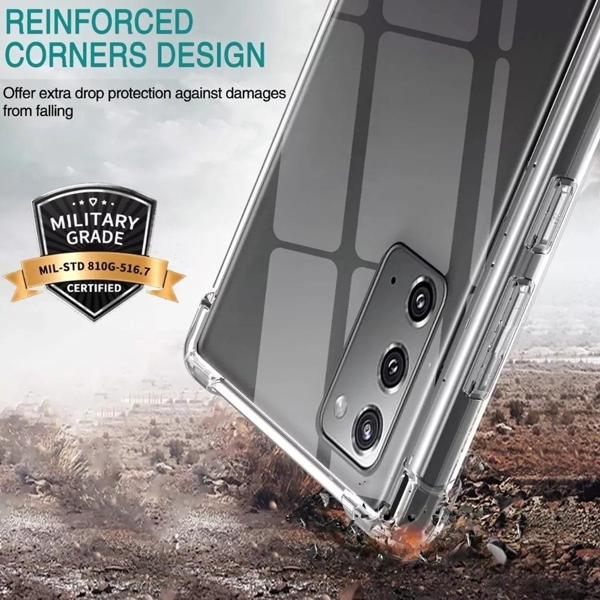 CARCASA PARA SAMSUNG NOTE 20 TRANSPARENTE MARCA COFOLK - 3