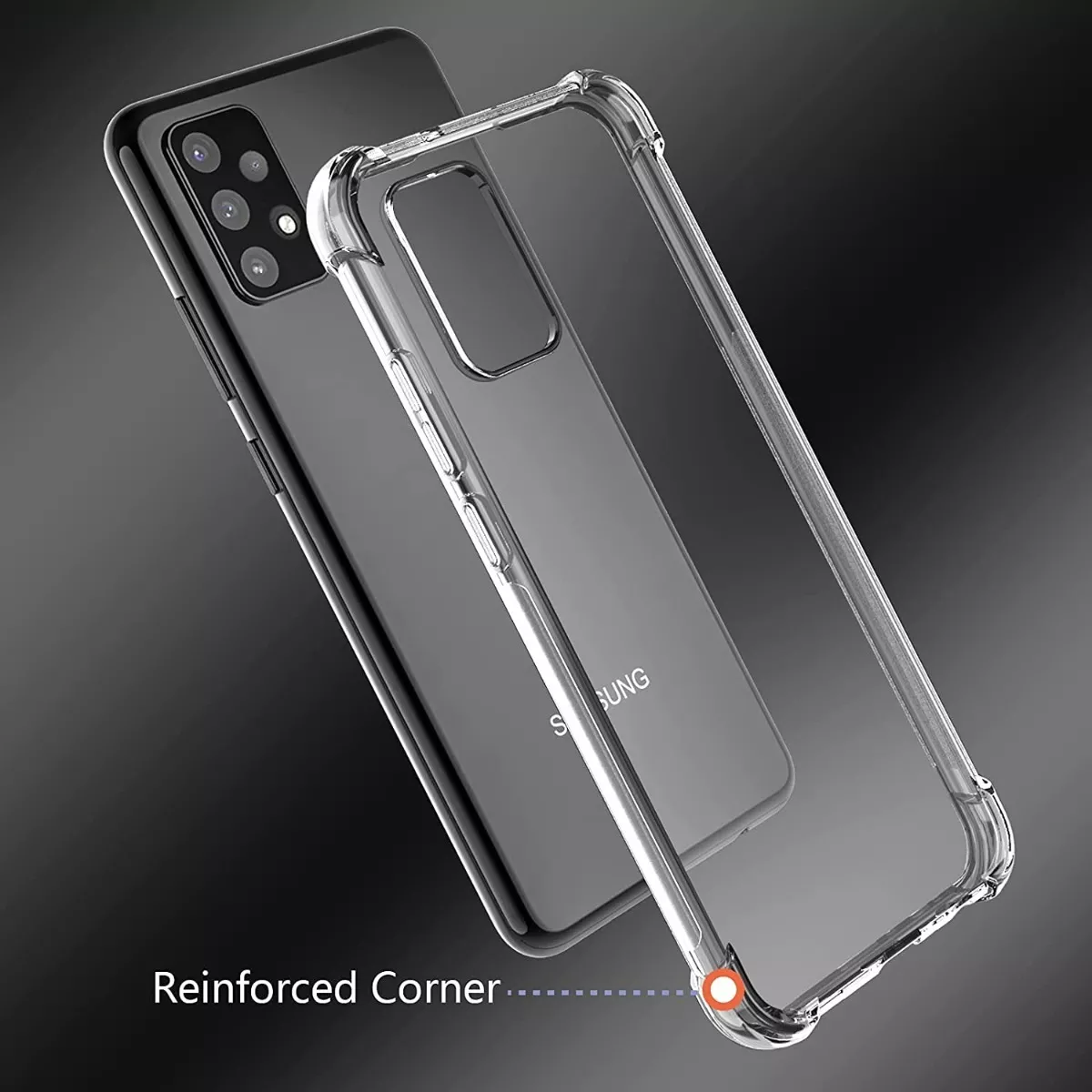 CARCASA PARA SAMSUNG GALAXY A52 TRANSPARENTE MARCA COFOLK - 4