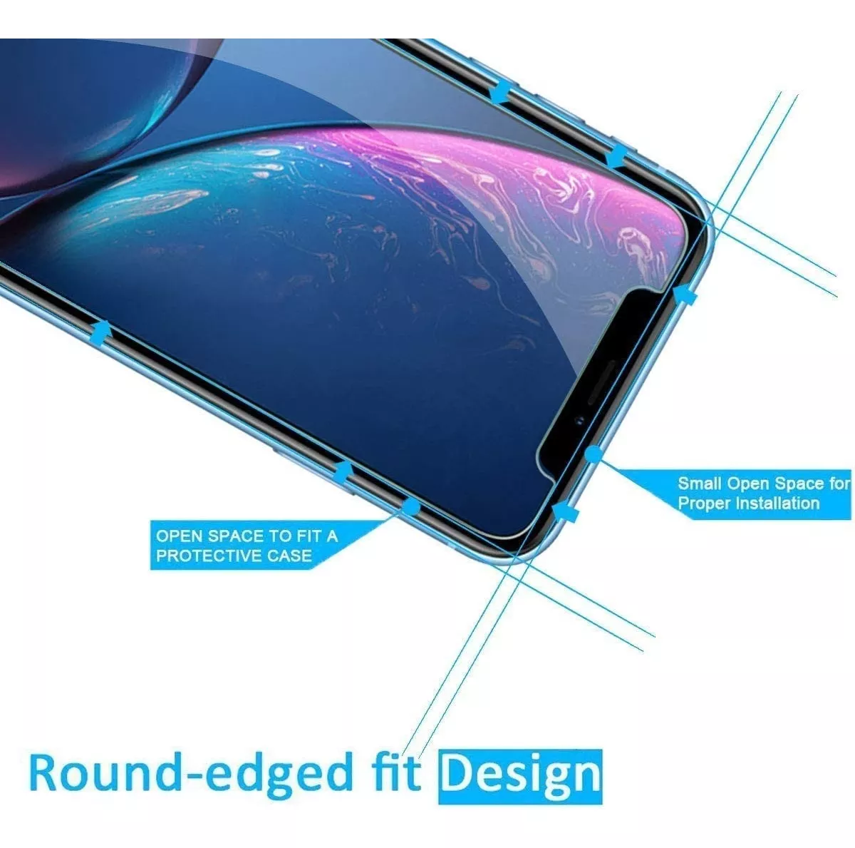 MICA VIDRIO TEMPLADO PARA IPHONE XS MAX - MARCA COFOLK - 5