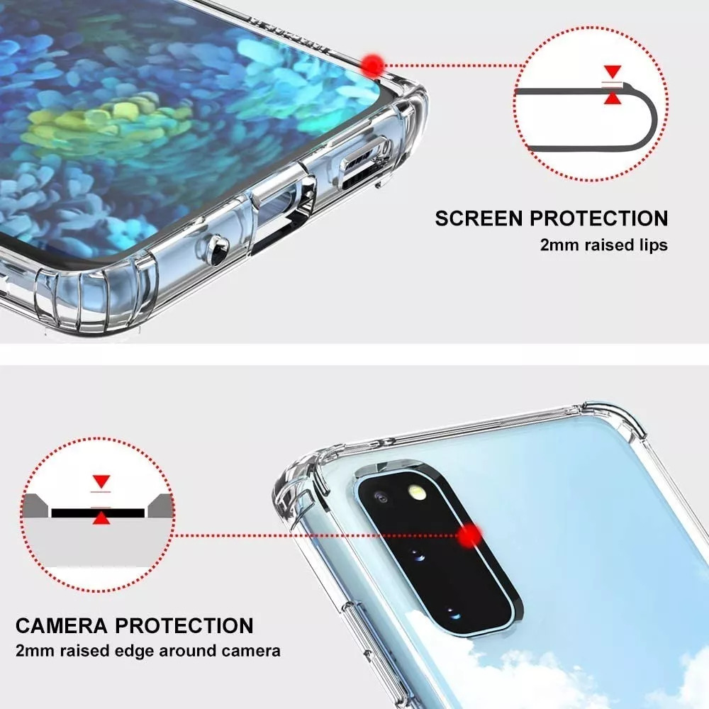CARCASA PARA SAMSUNG S20 TRANSPARENTE COFOLK + HIDROGEL - 4