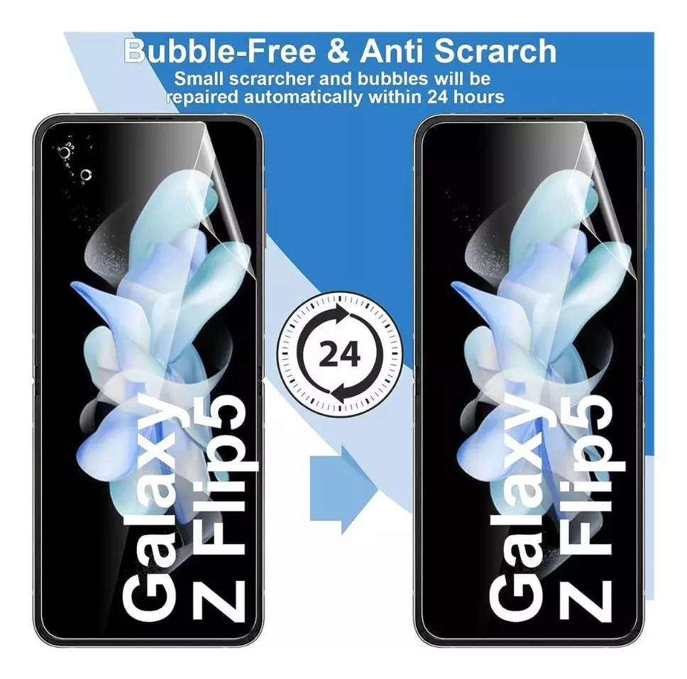 PACK LAMINAS HIDROGEL PARA SAMSUNG Z FLIP5 AMBAS PANTALLAS - 4