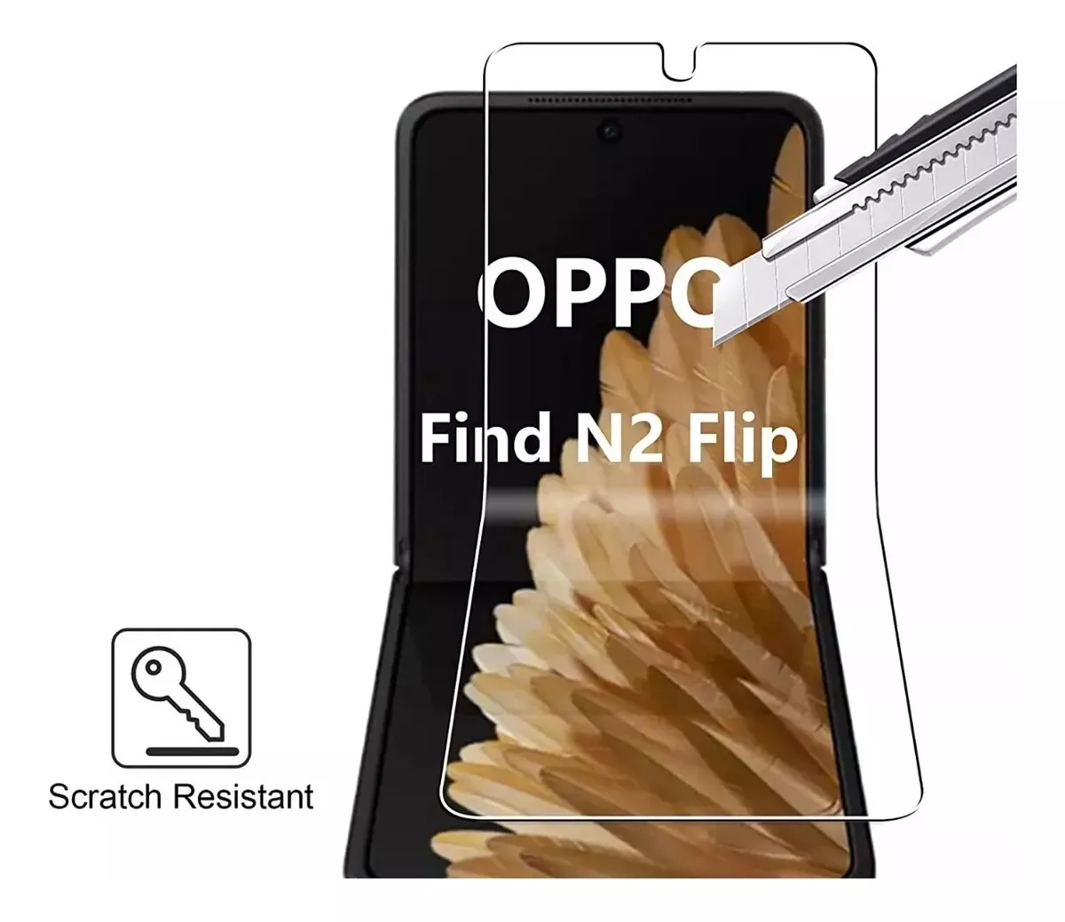 LAMINA DE HIDROGEL PARA OPPO FIND N2 FLIP - MARCA ROCK SPACE - 4