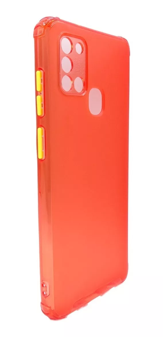 CARCASA PARA SAMSUNG A21S TRANSPARENTE COLORES + HIDROGEL - 3