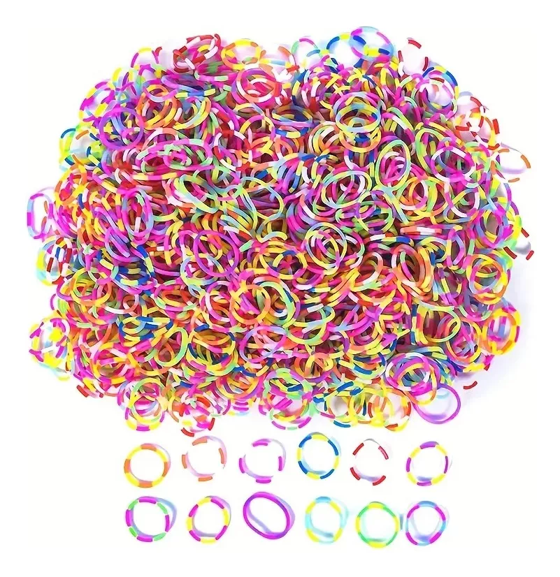 BANDAS GOMA ELÁSTICOS COLET MANUALIDADES COLORES - 100 UND - 1