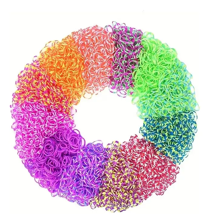BANDAS GOMA ELÁSTICOS COLET MANUALIDADES COLORES - 100 UND - 2
