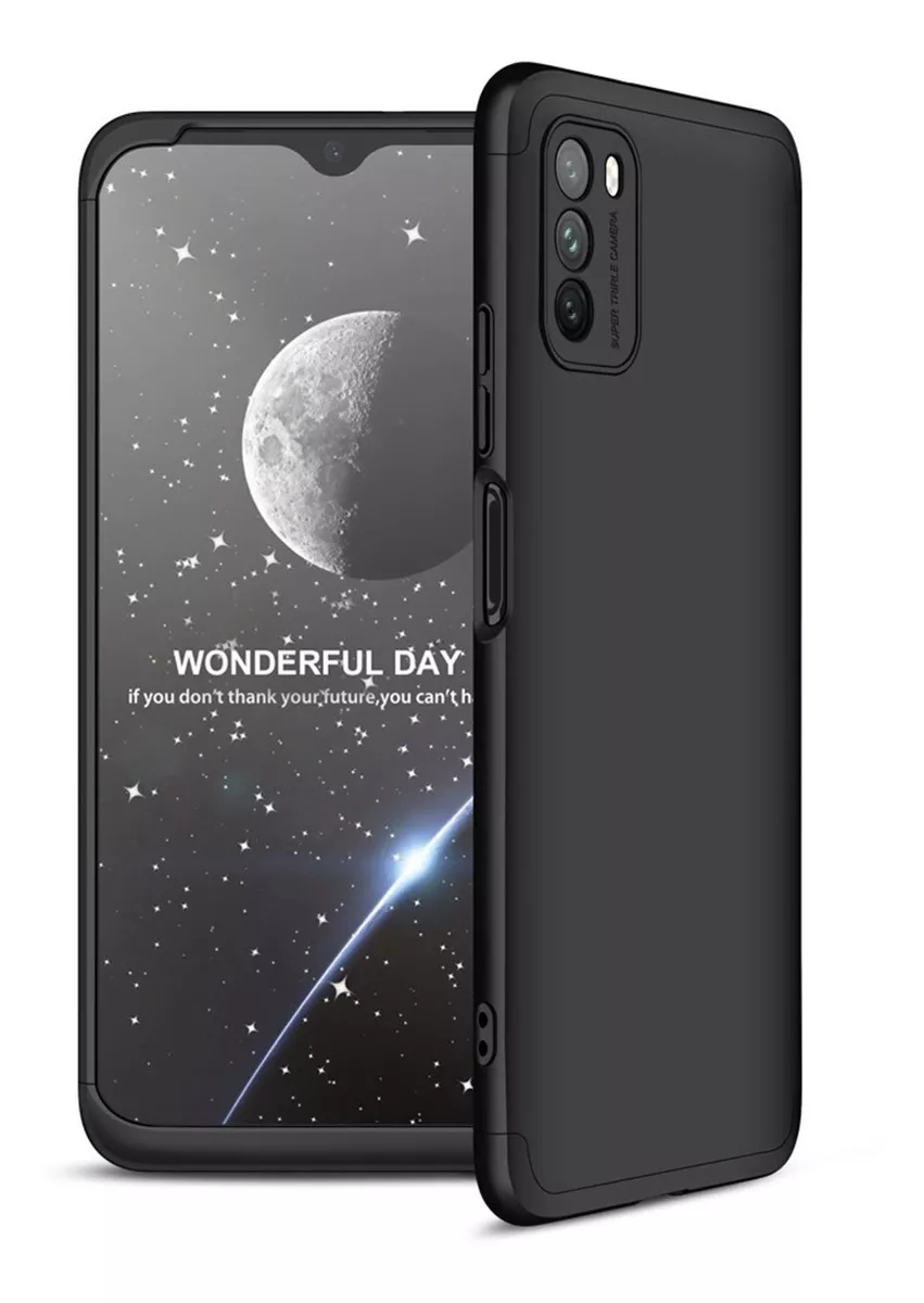CARCASA PARA XIAOMI POCO M3 - 360° - MARCA GKK + HIDROGEL - 3