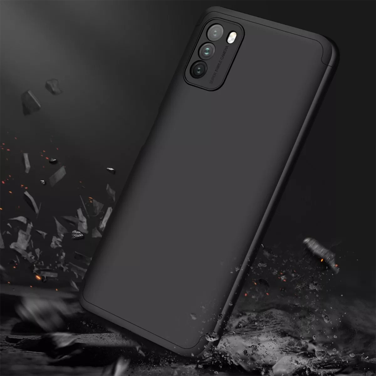 CARCASA PARA XIAOMI POCO M3 - 360° - MARCA GKK + HIDROGEL - 4
