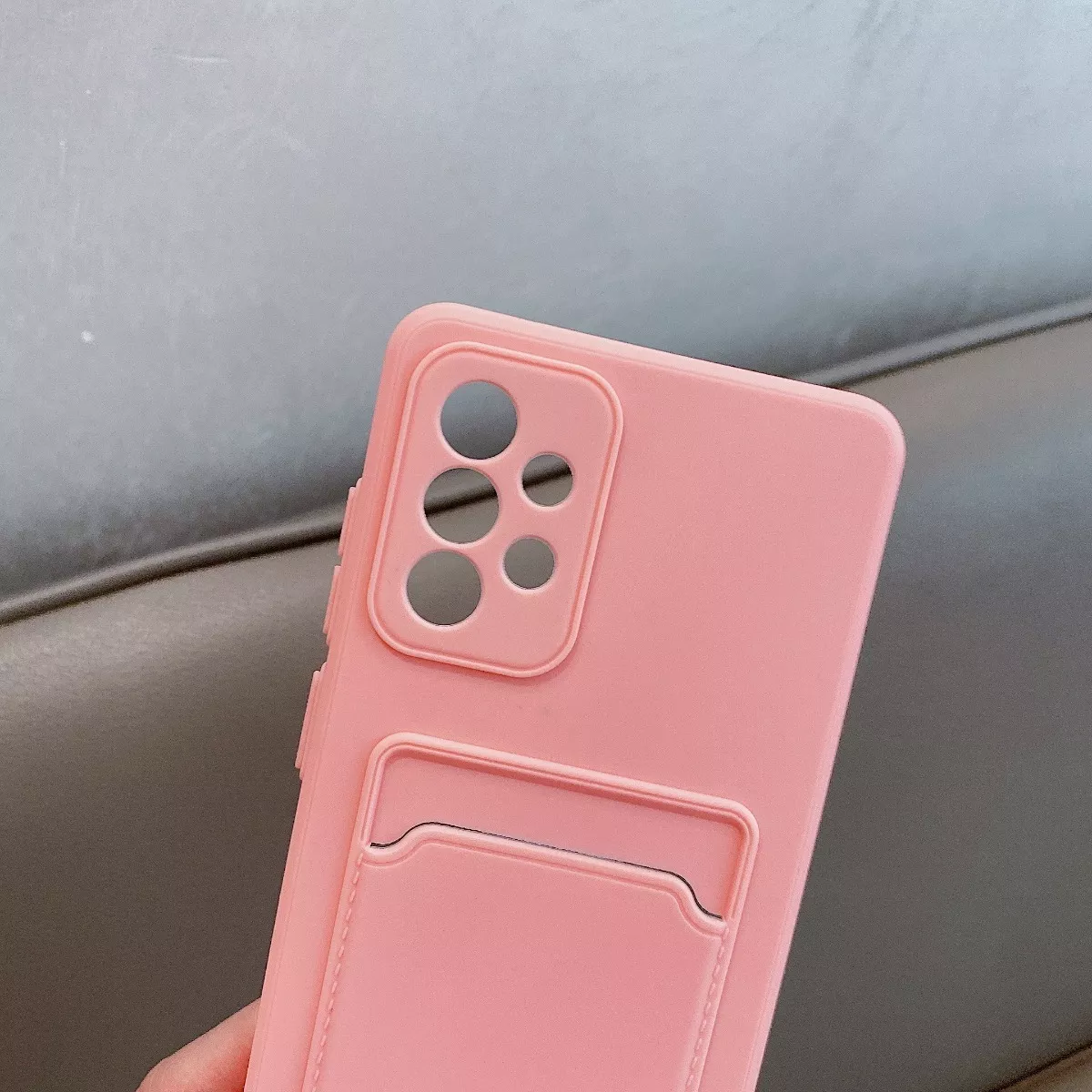 CARCASA PARA SAMSUNG A52 SILICON PORTA TARJETA + HIDROGEL - 3