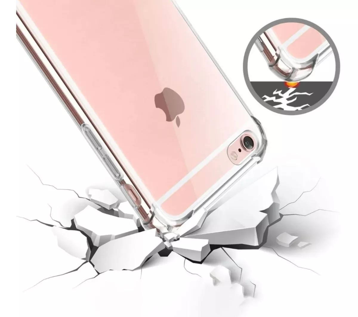 CARCASA PARA IPHONE 6/6S TRANSPARENTE COFOLK + MICA - 4