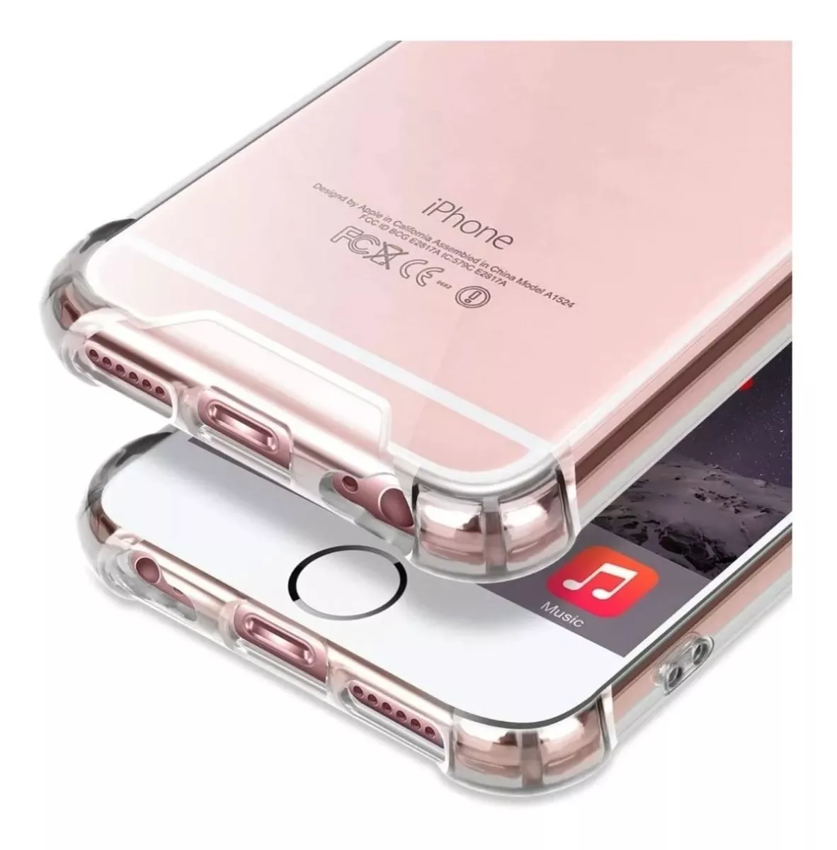 CARCASA PARA IPHONE 6/6S TRANSPARENTE COFOLK + MICA - 5